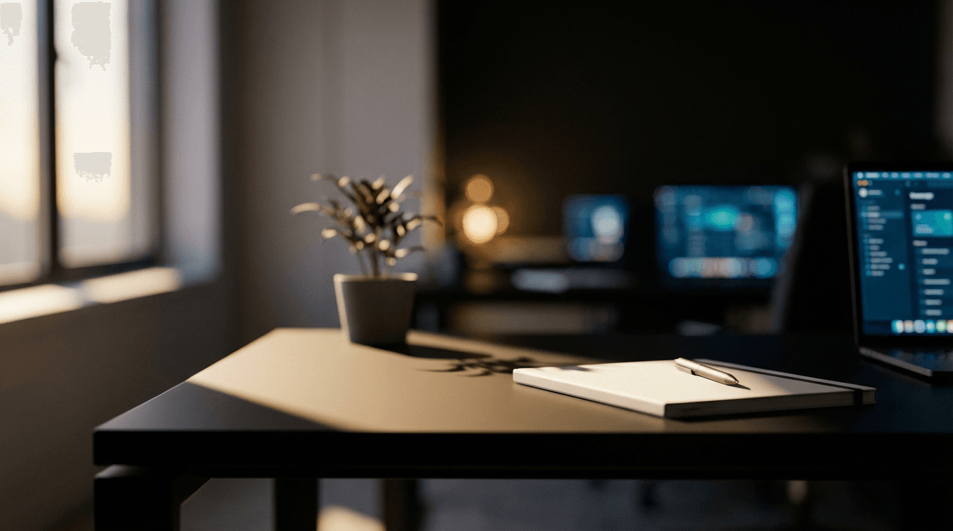 Professional reviewing sales conversion metrics on laptop screen in modern workspace